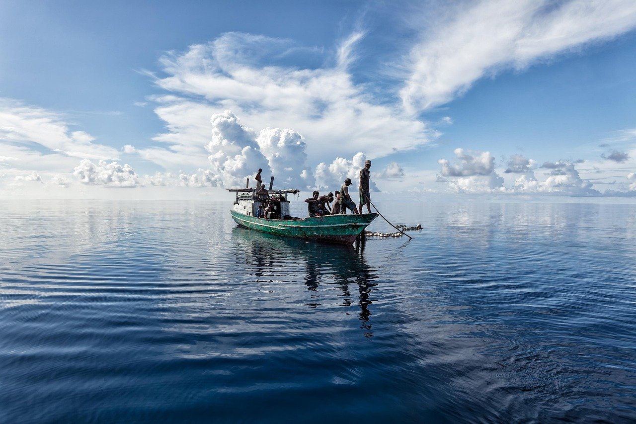 landscape, tropical, sea, halmahera sea, fishing, fish boat, nature, the web, bajau people, indonesia